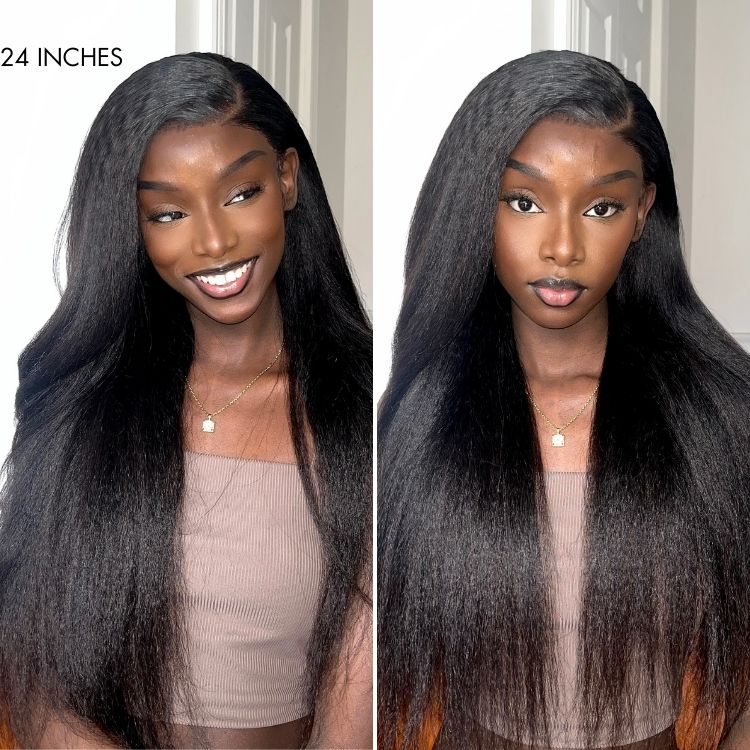 Worth I SouthKiss Hair PartingMax Glueless Wig 180% Density Kinky Straight 7x6 Closure HD Lace Wig Ready to Go