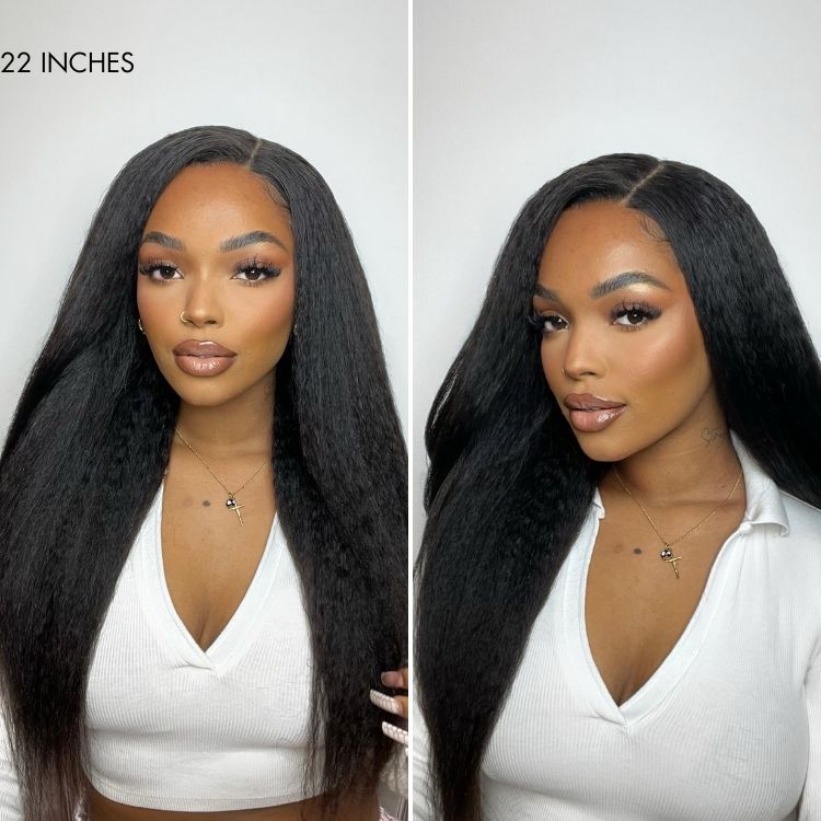 Worth I SouthKiss Hair PartingMax Glueless Wig 180% Density Kinky Straight 7x6 Closure HD Lace Wig Ready to Go
