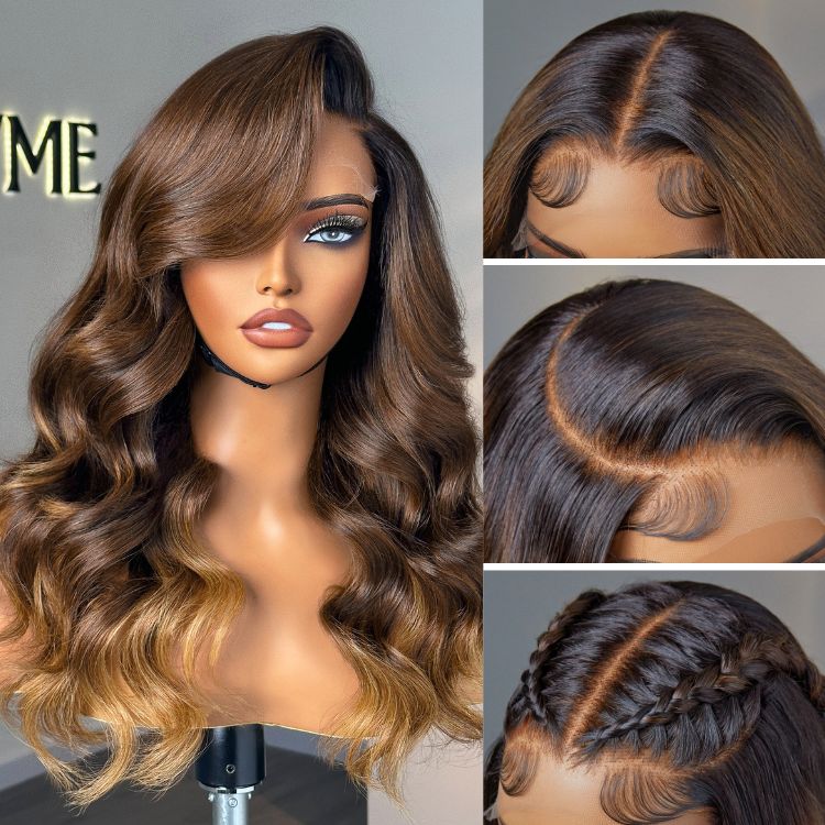 Worth | PartingMax Glueless Wig Ombre Brown Loose Body Wave 13x4 Lace Wig
