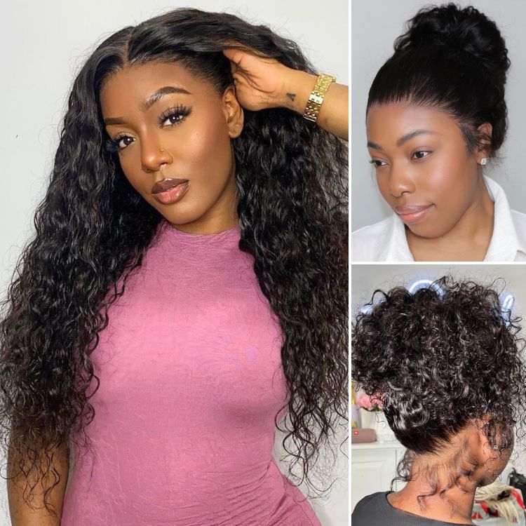 Worth | Water Wave 360 Lace Flexi-Fit Invisi Drawstring Cap Long Wig 100% Human Hair Pre-bleached & Pre-plucked & Pre-Cut Lace