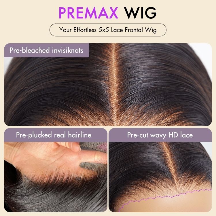 Outlet |  Loose Body Wave Glueless 5x5 Closure HD Lace Wig