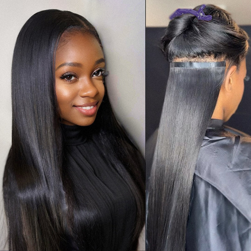 Straight / Kinky Straight /  Kinky Curly Clip in Hair Extensions Real Human Hair Pieces 135g