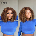 Worth | Honey Blonde Highlight Kinky Curly Glueless 5x5 Closure HD Lace Wig Breathable Cap