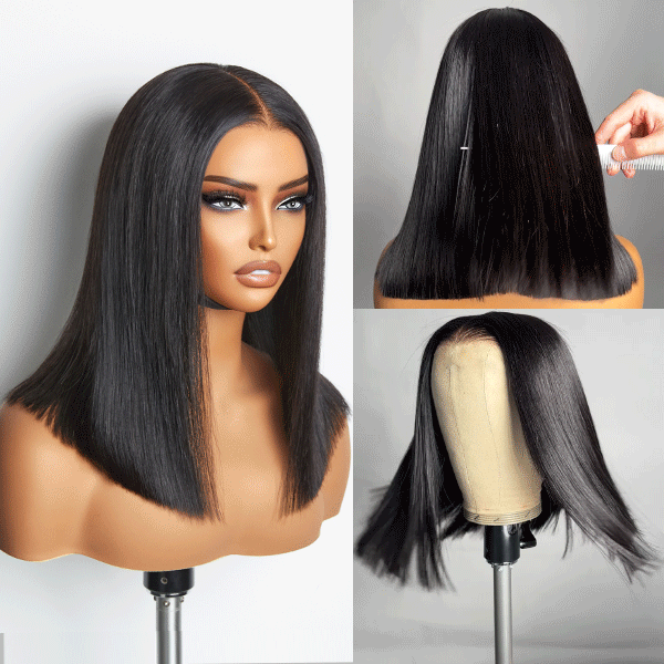 VolumeMAX™ 200% Density ReadytoGo Double Drawn Silky Straight Glueless 4x4 Closure Lace Wig Middle Part