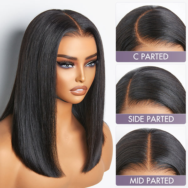 VolumeMAX™ 200% Density ReadytoGo Double Drawn Silky Straight Glueless 4x4 Closure Lace Wig Middle Part