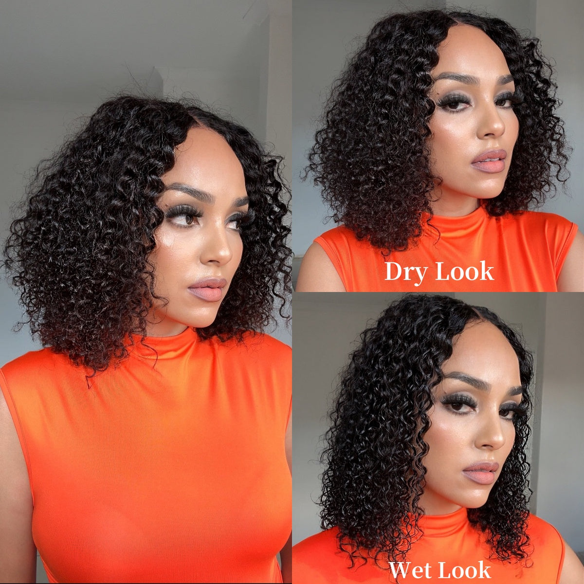 [gomolemo.segakweng]'s Special Link1 Sec Install Wig | 180% Density ReadytoGo Soft Deep Curl Bob Glueless 4x4 Closure Lace Wig