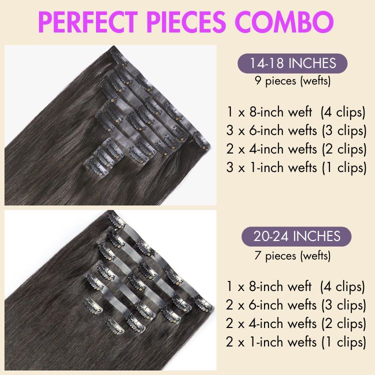 Straight / Kinky Straight /  Kinky Curly Clip in Hair Extensions Real Human Hair Pieces 135g
