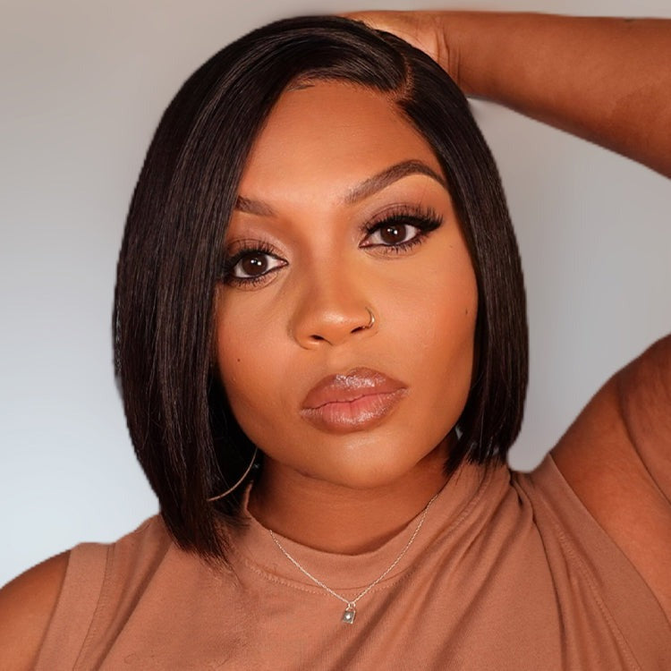Worth | Put On & Go Blunt Cut Straight Bob Minimalist HD Lace Glueless C Part Wig