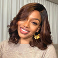 Worth | Ombre Brown Loose Wave Minimalist HD Lace Glueless C Part Short Wig