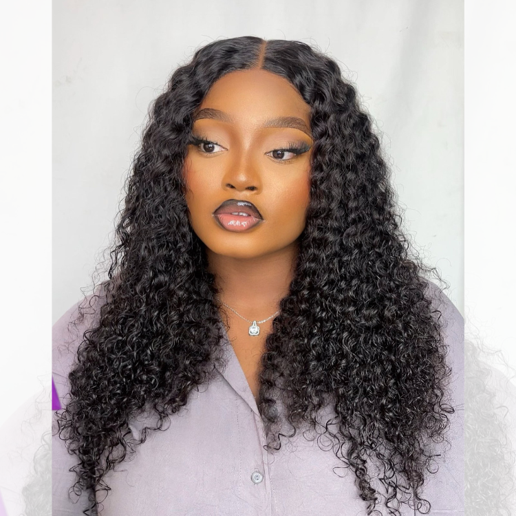 outlet | Beginner Friendly 5x5 Closure Lace Deep Wave Glueless Wig