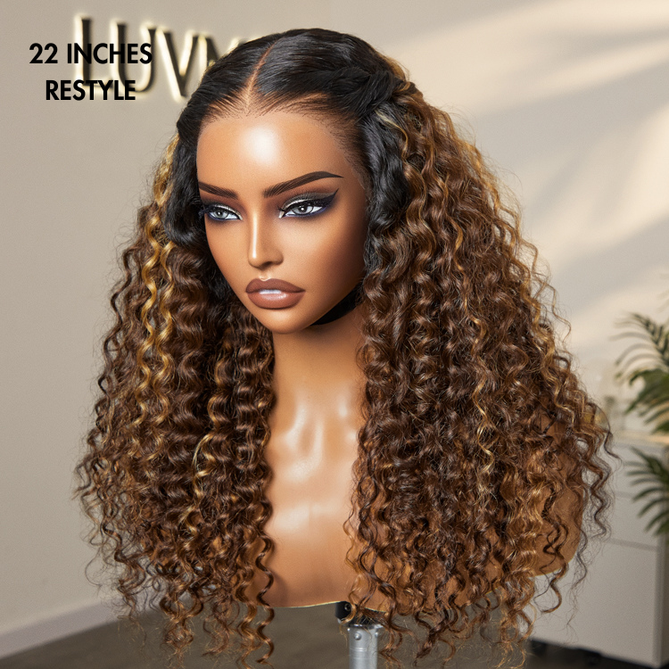 Worth | PreMax 2.0 Wigs Nature Max Highlights Color Deep Wave Ear-to-ear Glueless 13x5 Frontal HD Lace Knotless Wig