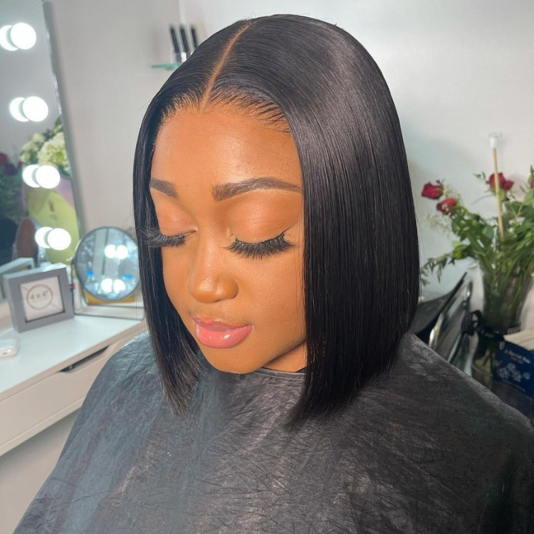 Outlet | Super Silk Straight Bob Glueless 4x4 Closure Lace Wig