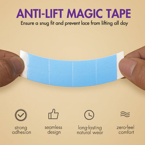 18pcs Double-Sided Lace Tape for Wigs, Clear Toupee Tape, Ultra Hold for Lace Wigs