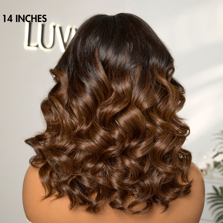 Worth | Ombre Brown Loose Body Wave Glueless 4x4 Closure Lace Wig Pre-Cut Lace