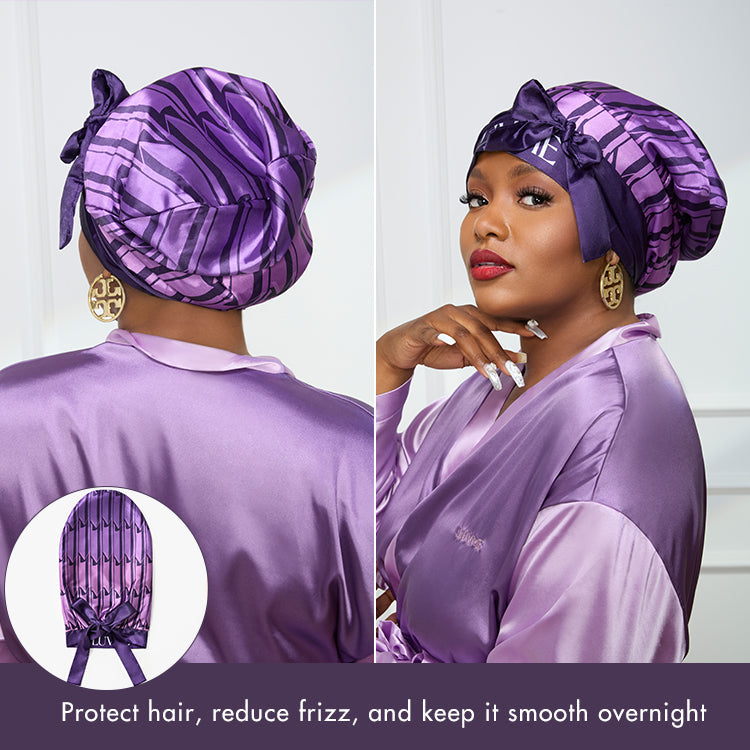 Free Gift Silk Sleep Cap, Anti-Static, Adjustable Fit for All Head Sizes
