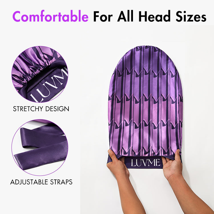 Silk Sleep Cap, Anti-Static, Adjustable Fit for All Head Sizes