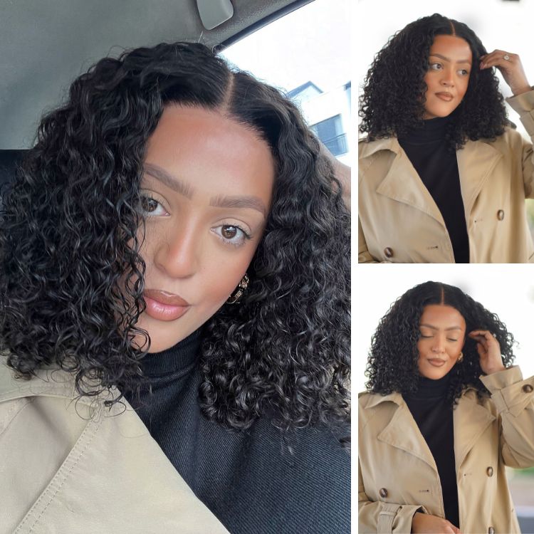 Worth | Deep New Fummi Wave 4x4 Closure Lace Wig Middle Part 100% Human Hair