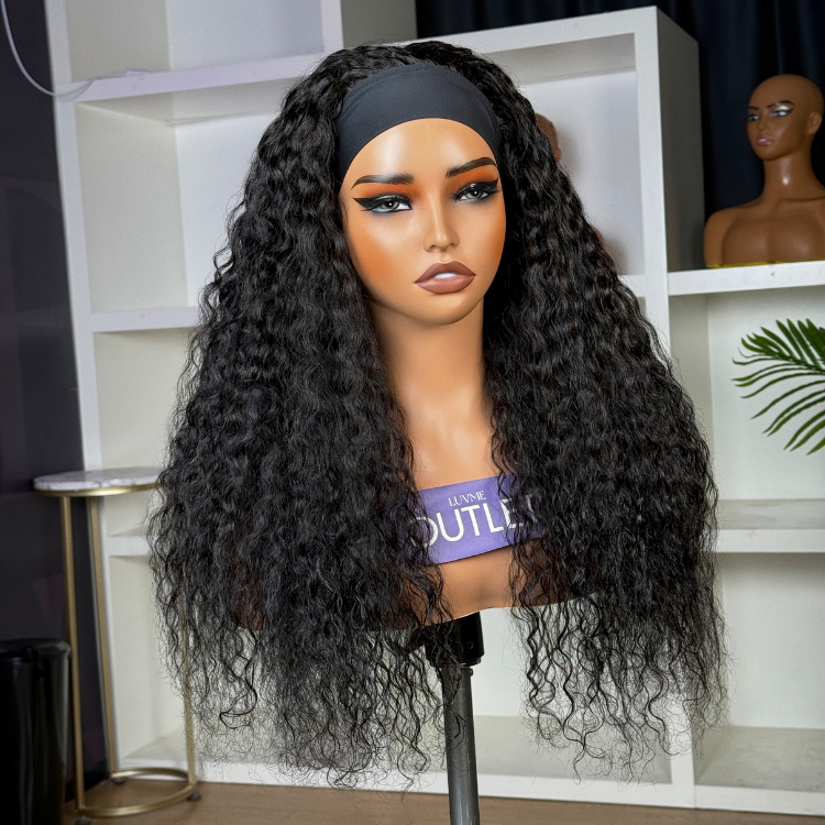 Outlet | Wet and Wavy Throw On & Go Water Wave Glueless Long Headband Wig