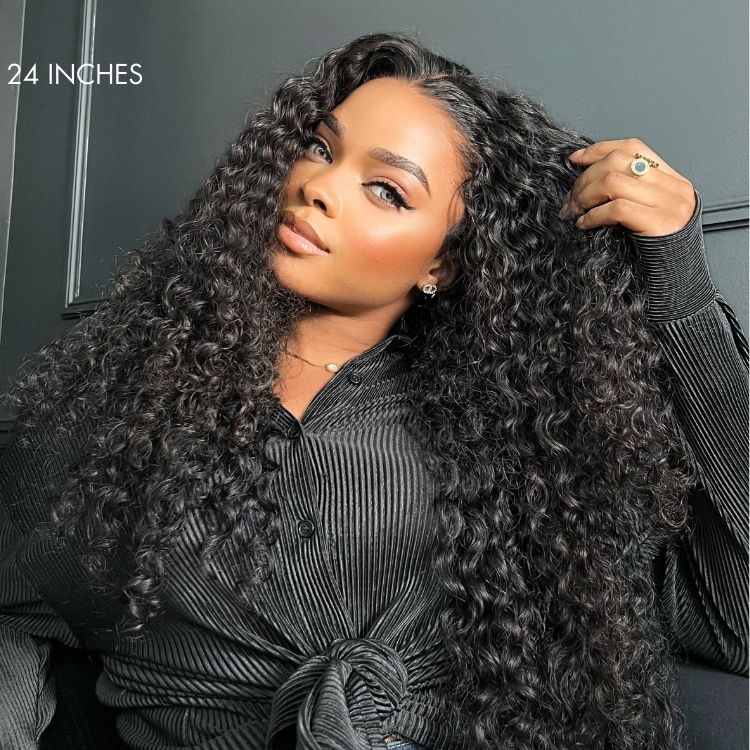 PreMax Wigs | Glueless 360 Lace Super Natural Hairline Water Wave Free Part Human Hair Wig