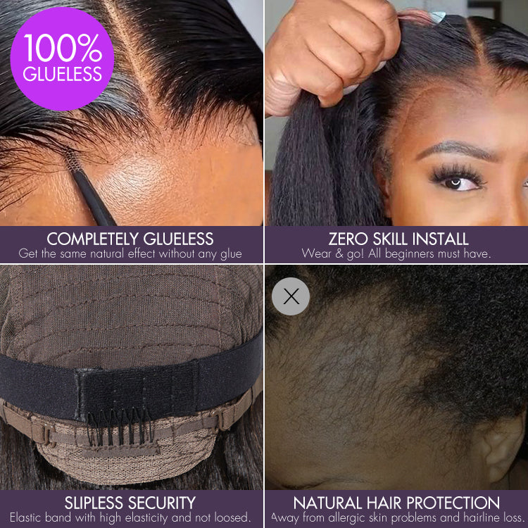 Worth | Throw On & Go Shaggy Style Funmi Curly Glueless Minimalist Lace Wig with Bangs