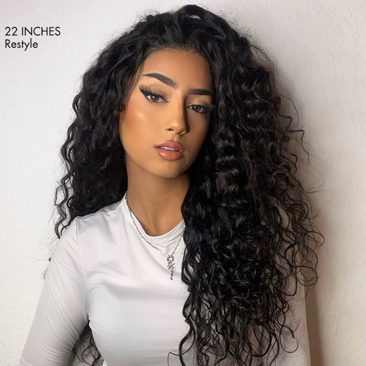 Outlet | AiryFit™ Scalp Care Wigs | Effortless Water Wave Snugfit Glueless 11x6 Pre-Cut Lace Curly Wig