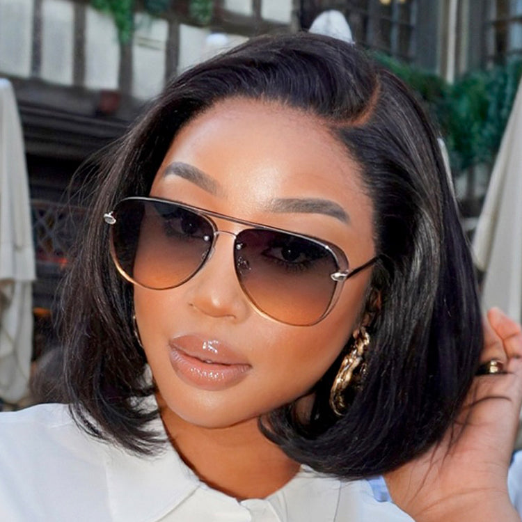 Worth | Super Natural C Part Natural Black Glueless Lace Bob Wig 100% Human Hair
