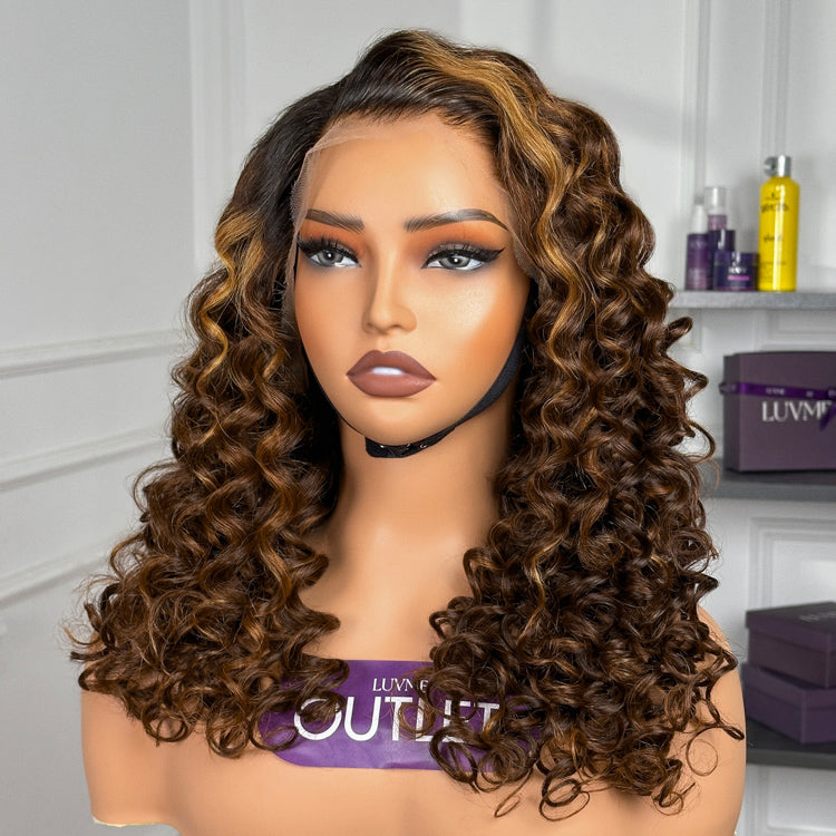 Special Deal | Blonde Highlight Deep Curly 13x4 Frontal HD Lace Long Wig 100% Human Hair