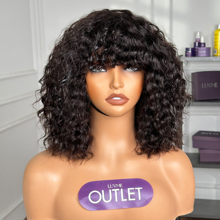 Worth | Throw On & Go Deep Wave Glueless No Lace Wig with Curly Bangs