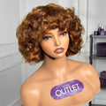 Special Deal | Throw On & Go Toffee Brown Mix Blonde Curls No Lace Glueless Wig with Bangs