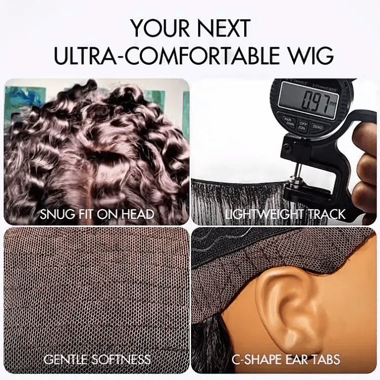 Worth | Effortless Water Wave Snugfit Glueless Frontal Lace Curly Wig 20 Inches