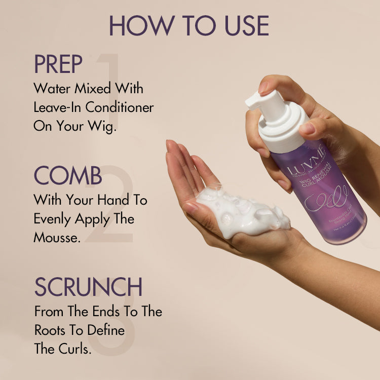 Free Gift Wig Curl Mousse + Wig Renewal Shampoo+Conditioner
