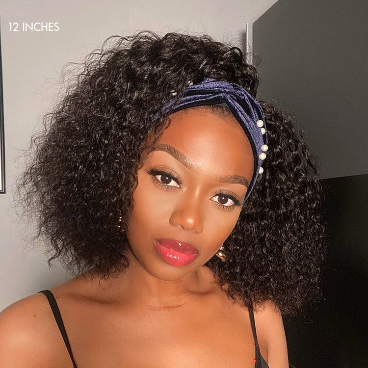 Worth I Summer Style Glueless Deep Wave Bob Headband Wig 100% Human Hair