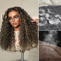 Worth I AiryFit™ Scalp Care Wigs - Blonde Highlight Water Wave Snugfit Glueless 5x5 Closure Lace Long Curly Wig Pre-Cut Lace