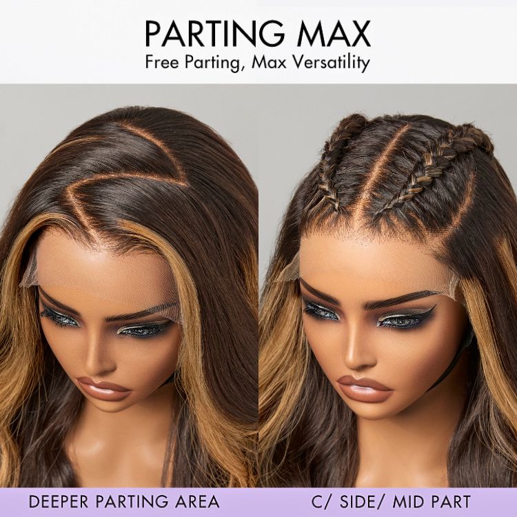 Worth I SouthKiss Hair PartingMax Glueless Wig Blonde Highlight Elegant Body Wave 7x6 Closure HD Lace Human Hair Wig Pre-Cut Lace