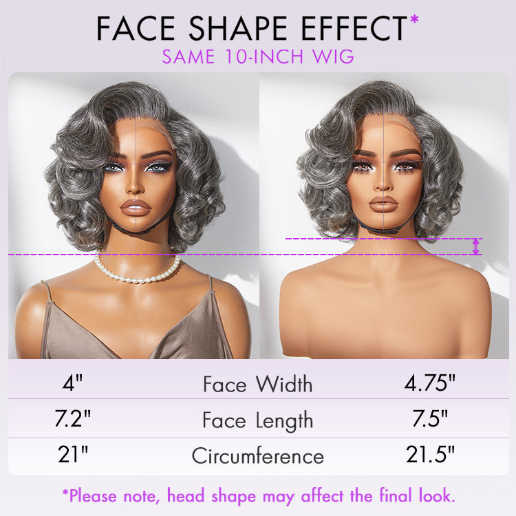Worth | Mature Boss Salt and Pepper Bouncy Egg Curls Glueless Minimalist HD Lace Grey Wig