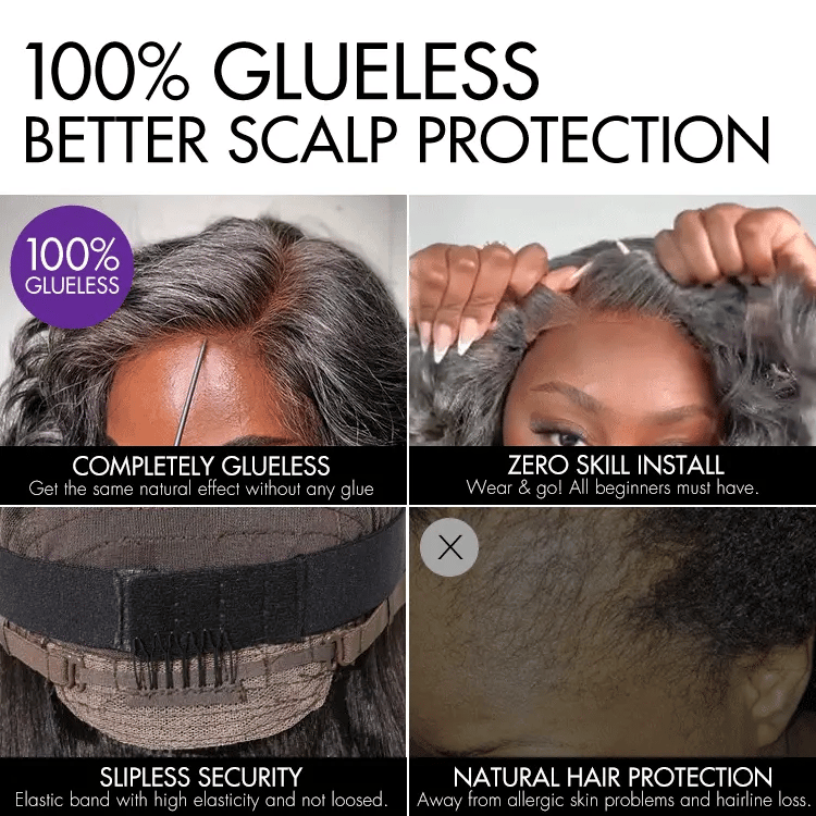 Worth I Salt and Pepper Short Pixie Cut Wig Glueless Minimalist HD Lace Grey Wig Pre-Cut Lace