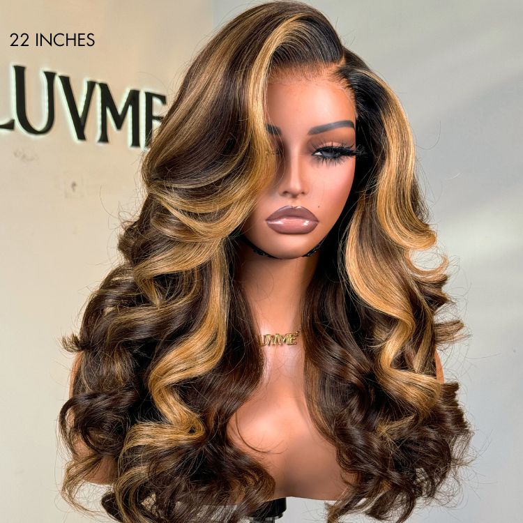 Worth I SouthKiss Hair PartingMax Glueless Wig Blonde Highlight Elegant Body Wave 7x6 Closure HD Lace Human Hair Wig Pre-Cut Lace