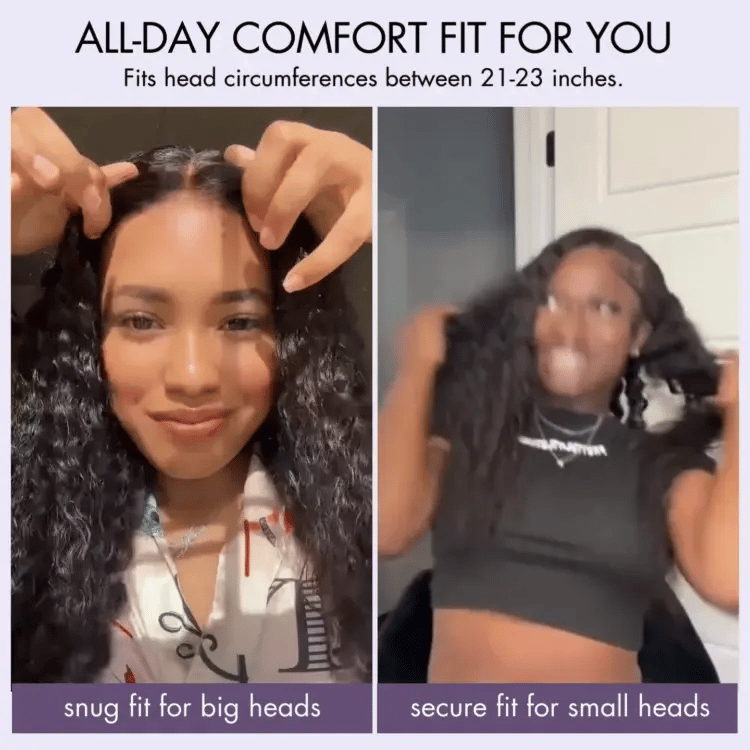 Outlet | AiryFit™ Scalp Care Wigs | Effortless Water Wave Snugfit Glueless 11x6 Pre-Cut Lace Curly Wig