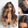 Worth I AiryFit™ Scalp Care Wigs - Deep Parting Ombre Blonde Highlight Body Wave 11x6 Frontal HD Lace Glueless Wig