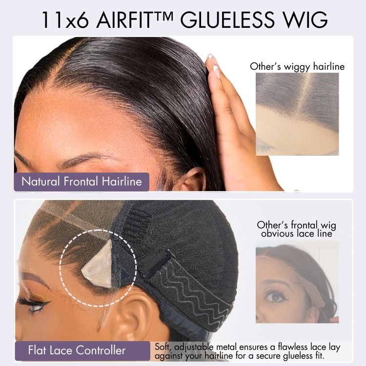 Worth I AiryFit™ Scalp Care Wigs - Deep Parting Ombre Blonde Highlight Body Wave 11x6 Frontal HD Lace Glueless Wig
