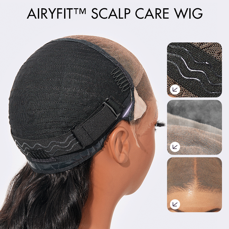 Worth I AiryFit™ Scalp Care Wigs - Deep Parting Ombre Blonde Highlight Body Wave 11x6 Frontal HD Lace Glueless Wig
