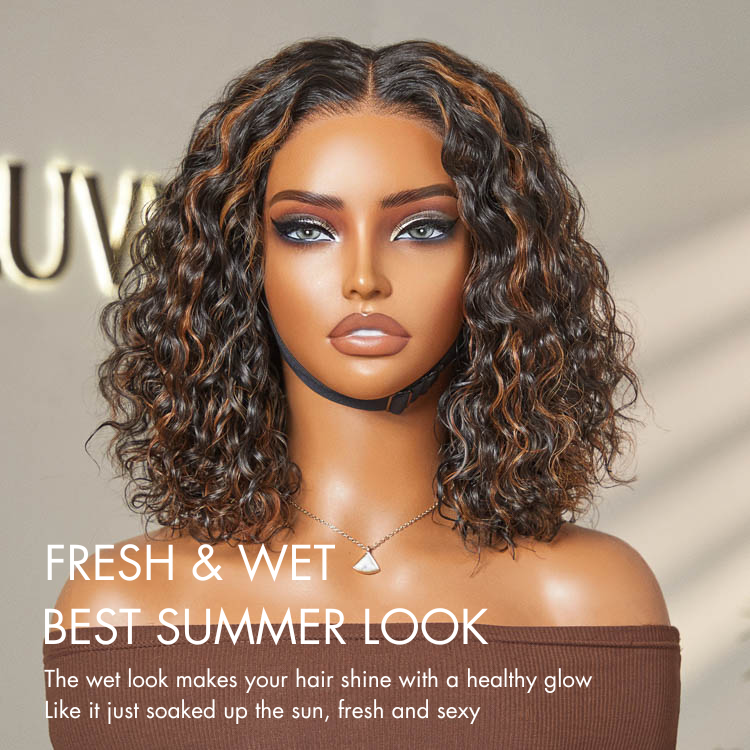 [lihlemaswanganyi]'s Special Link PreMax Wigs | Highlight Brown 180% Density Deep Wave 4x4 Closure Lace Wig Middle Part 100% Human Hair