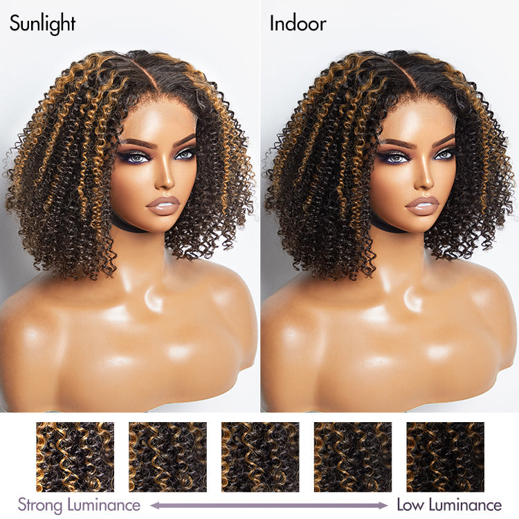 Worth | 4C Edges | Highlight Afro Curls Glueless 5x5 Closure Wig