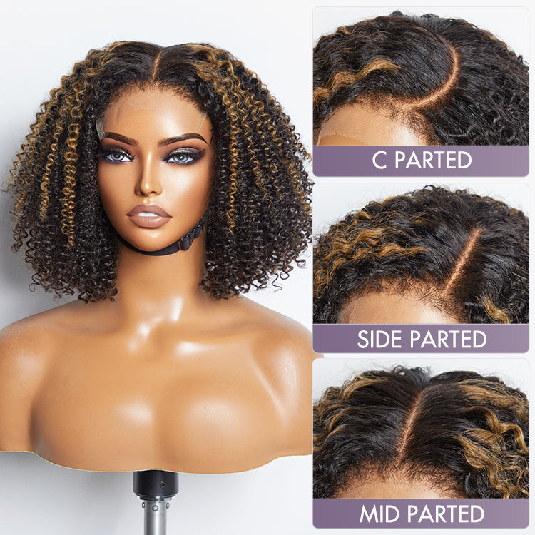 Worth | 4C Edges | Highlight Afro Curls Glueless 5x5 Closure Wig