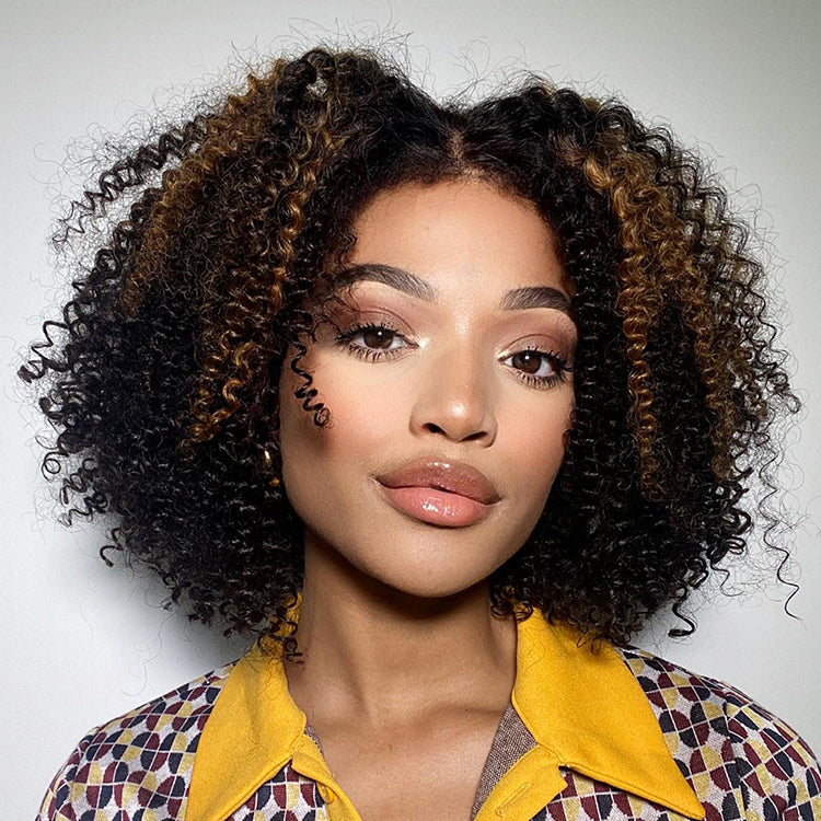 Worth | 4C Edges | Highlight Afro Curls Glueless 5x5 Closure Wig