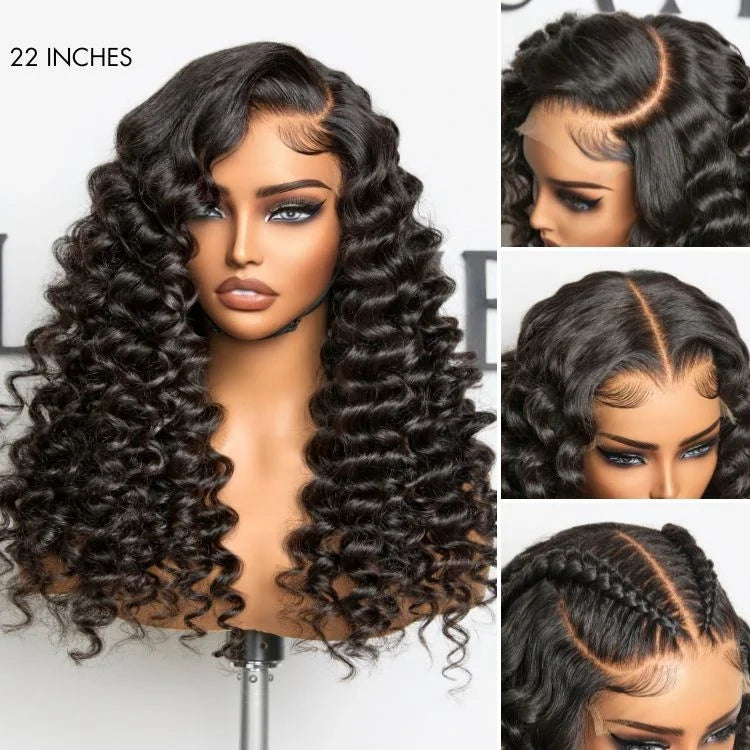 OUTLET | SouthKiss All-Day Comfort™ Wig Bouncy Wand Curly 7x6 Closure HD Glueless Wig Pre-Cut Lace