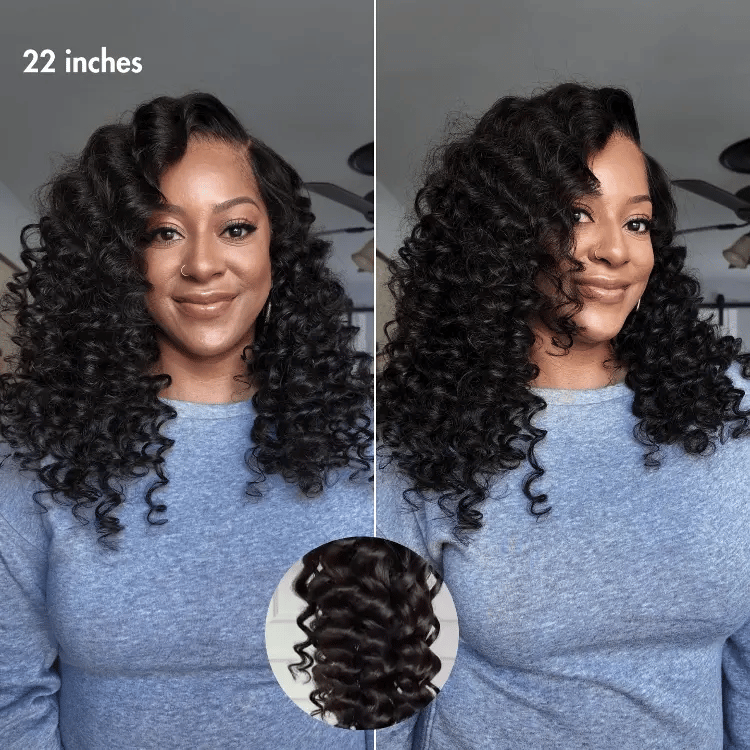OUTLET | SouthKiss All-Day Comfort™ Wig Bouncy Wand Curly 7x6 Closure HD Glueless Wig Pre-Cut Lace