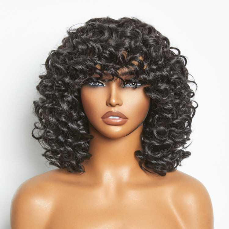 Worth | Water Wave With Bangs No Lace 10 inches Wig