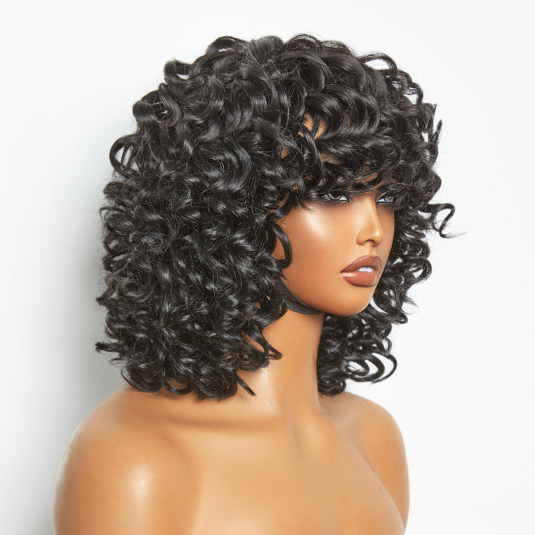 Worth | Water Wave With Bangs No Lace 10 inches Wig