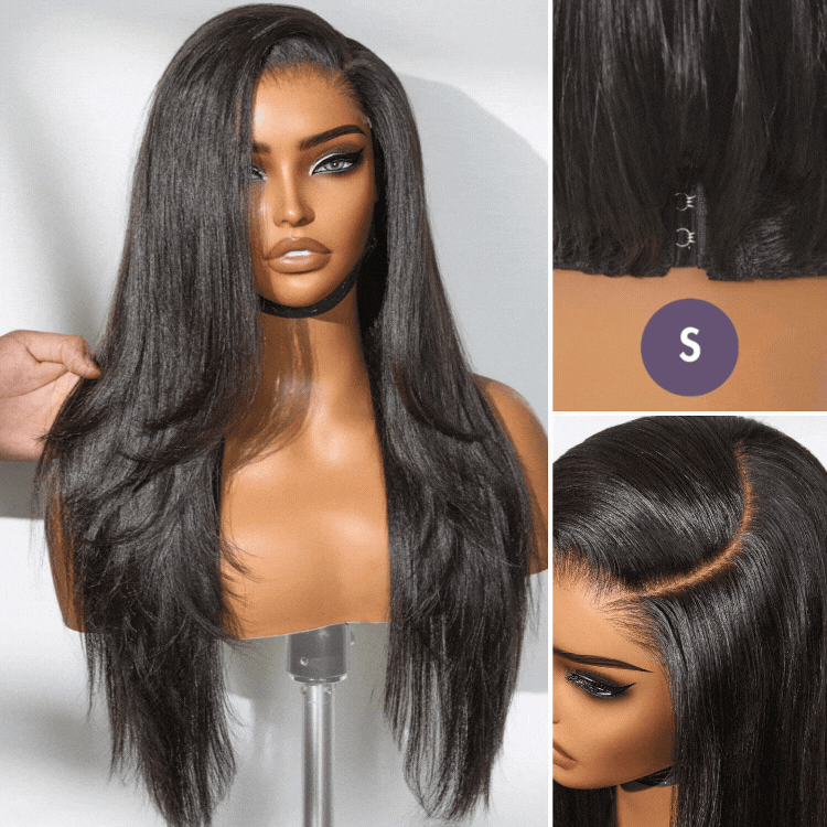 Worth |  All-Day Comfort™ Wig Layered Light Yaki Straight Glueless 7x6 Closure HD Lace Wig Pre-Cut Lace